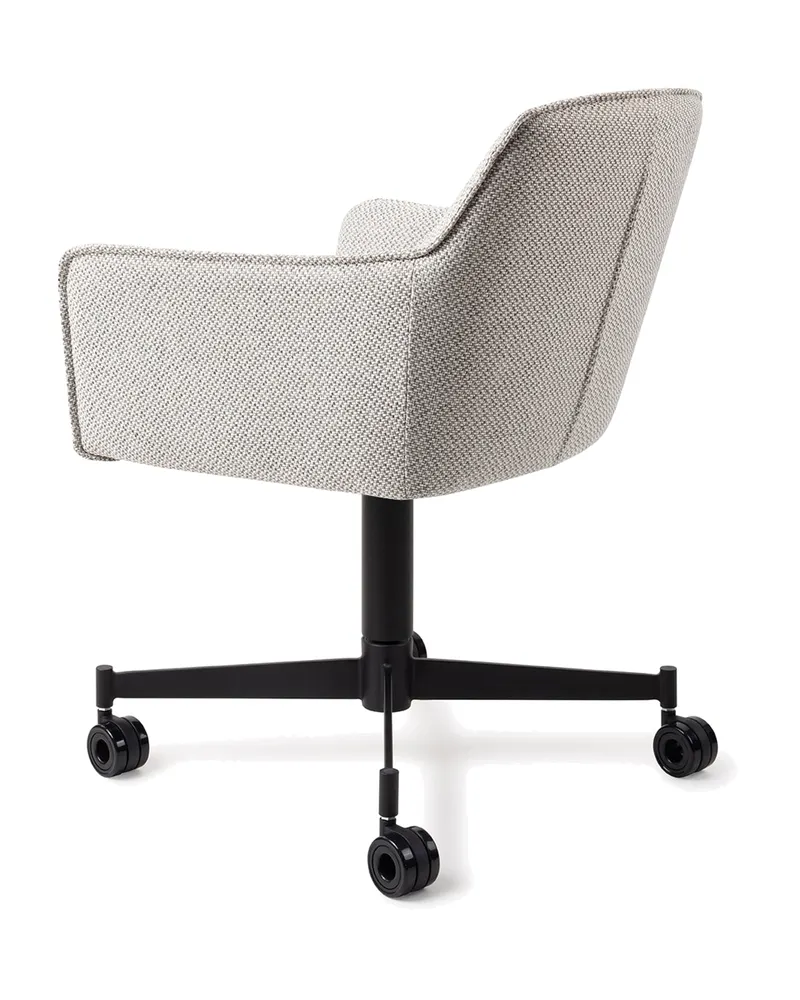 Hofu Esszimmerstuhl von Jesper Home in Checker's Charm, Caster, Schwarz, Ansicht 4