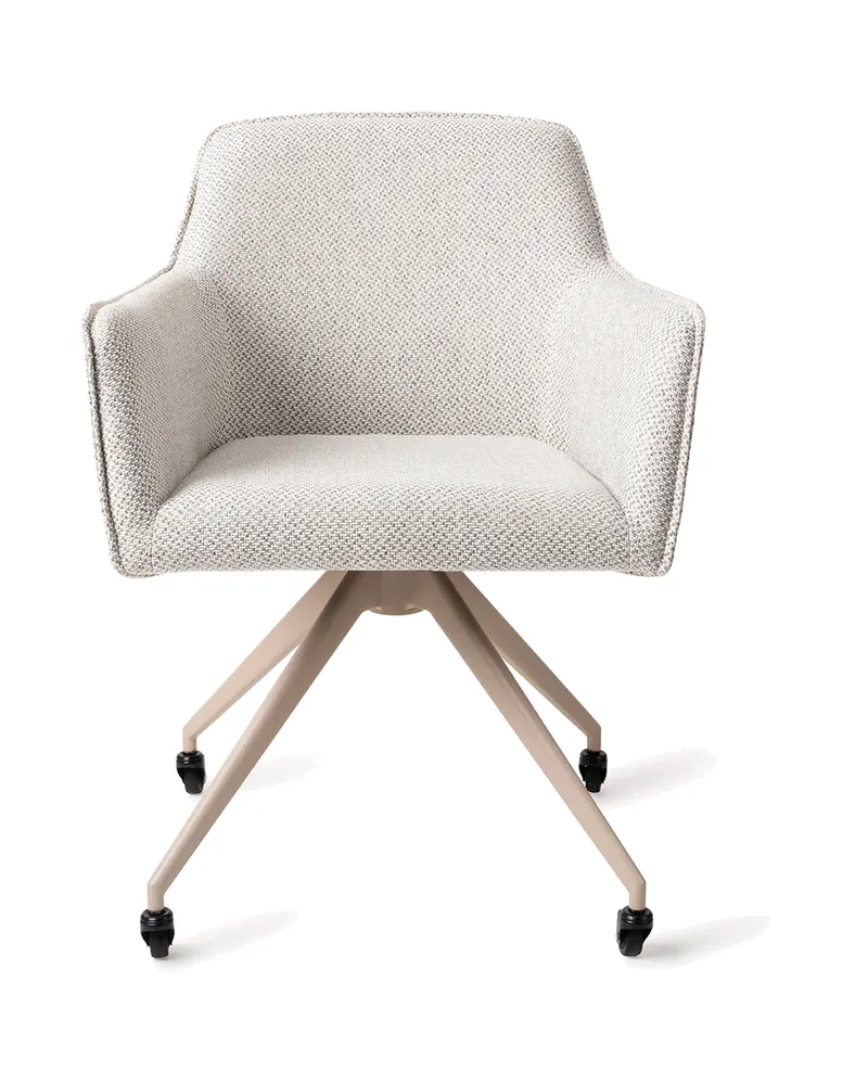 Hofu Esszimmerstuhl von Jesper Home in Checker's Charm, Glide, Beige, Ansicht 1