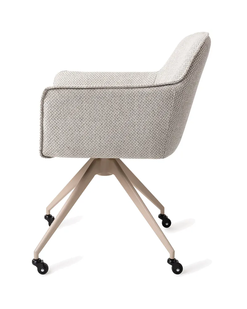 Hofu Esszimmerstuhl von Jesper Home in Checker's Charm, Glide, Beige, Ansicht 2