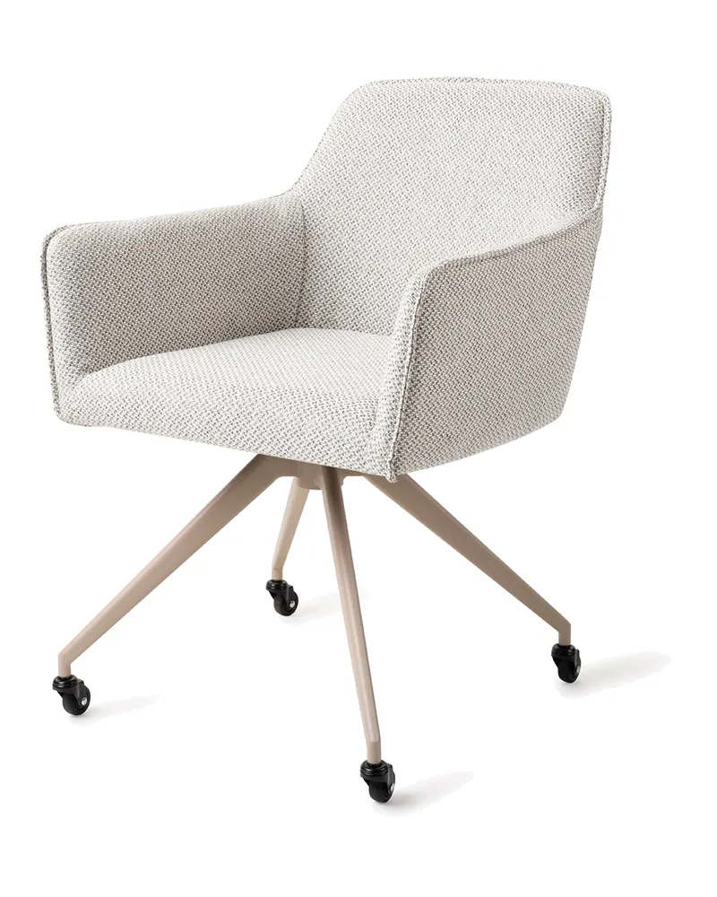 Hofu Esszimmerstuhl von Jesper Home in Checker's Charm, Glide, Beige, Ansicht 3