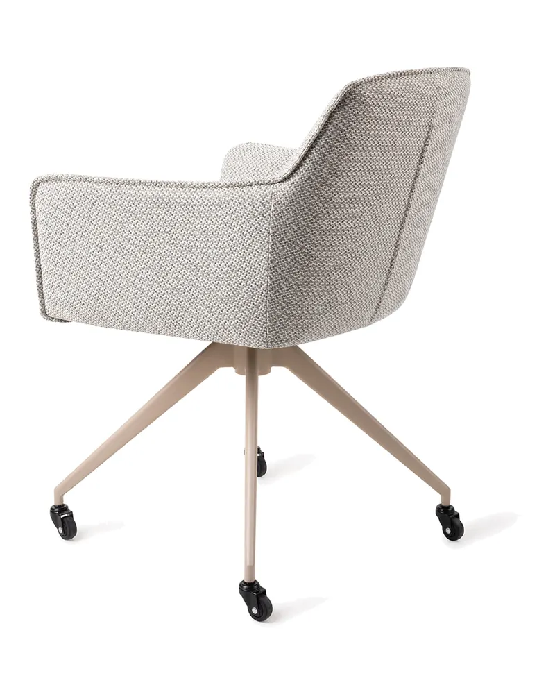 Hofu Esszimmerstuhl von Jesper Home in Checker's Charm, Glide, Beige, Ansicht 4