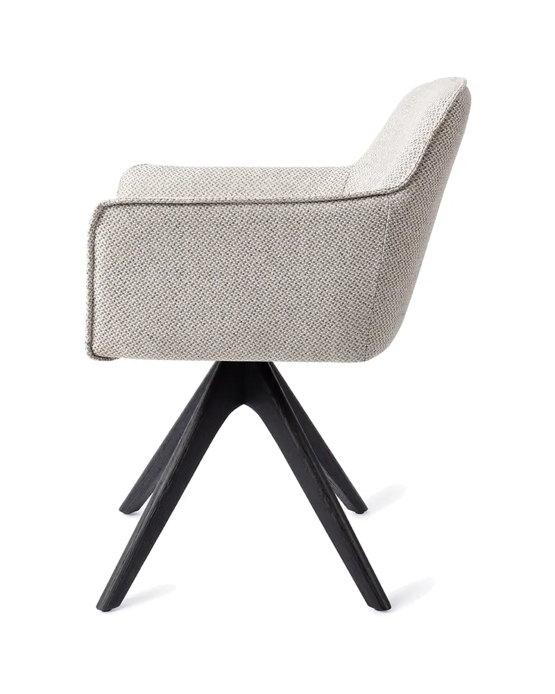 Hofu Esszimmerstuhl von Jesper Home in Checker's Charm, Revolve Oak, Schwarz, Ansicht 2