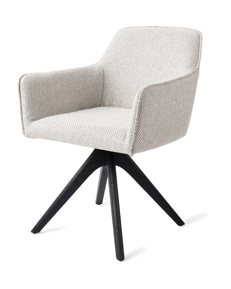 Hofu Esszimmerstuhl von Jesper Home in Checker's Charm, Revolve Oak, Schwarz, Ansicht 3