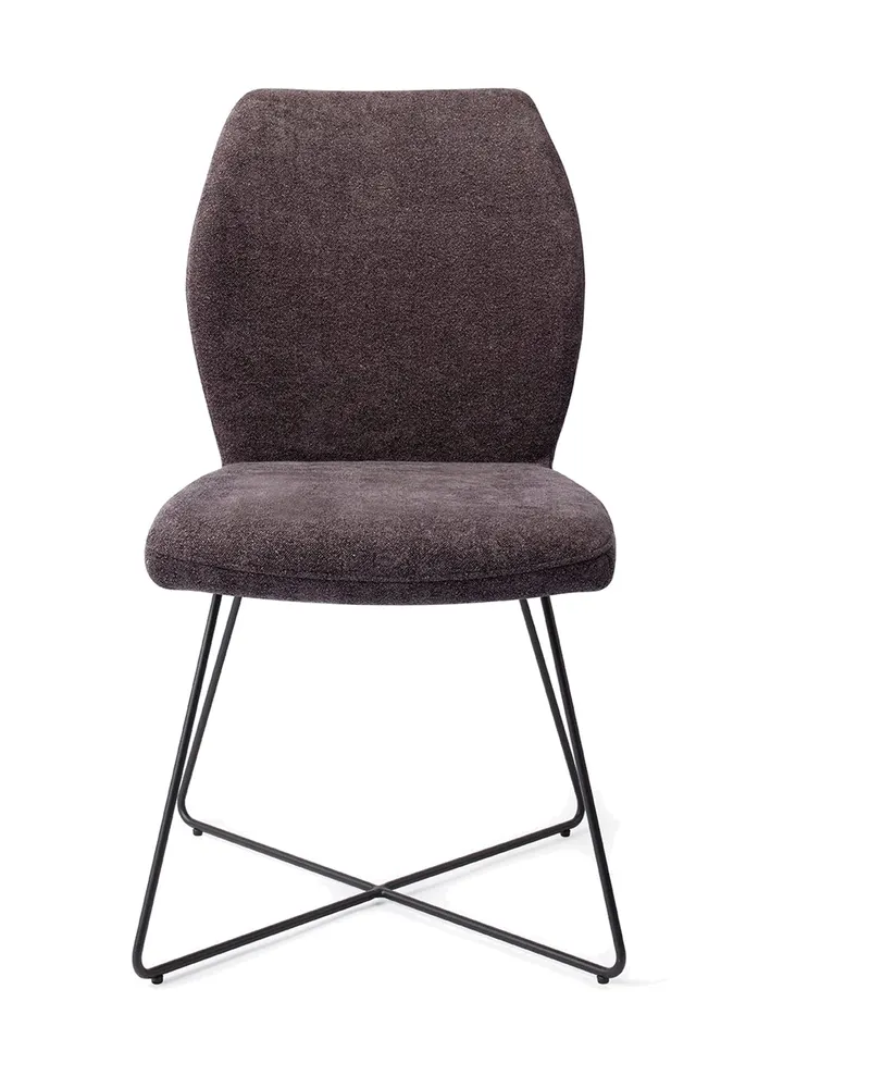 Ikata Esszimmerstuhl von Jesper Home in Almost Black, Cross, Schwarz, Ansicht 1