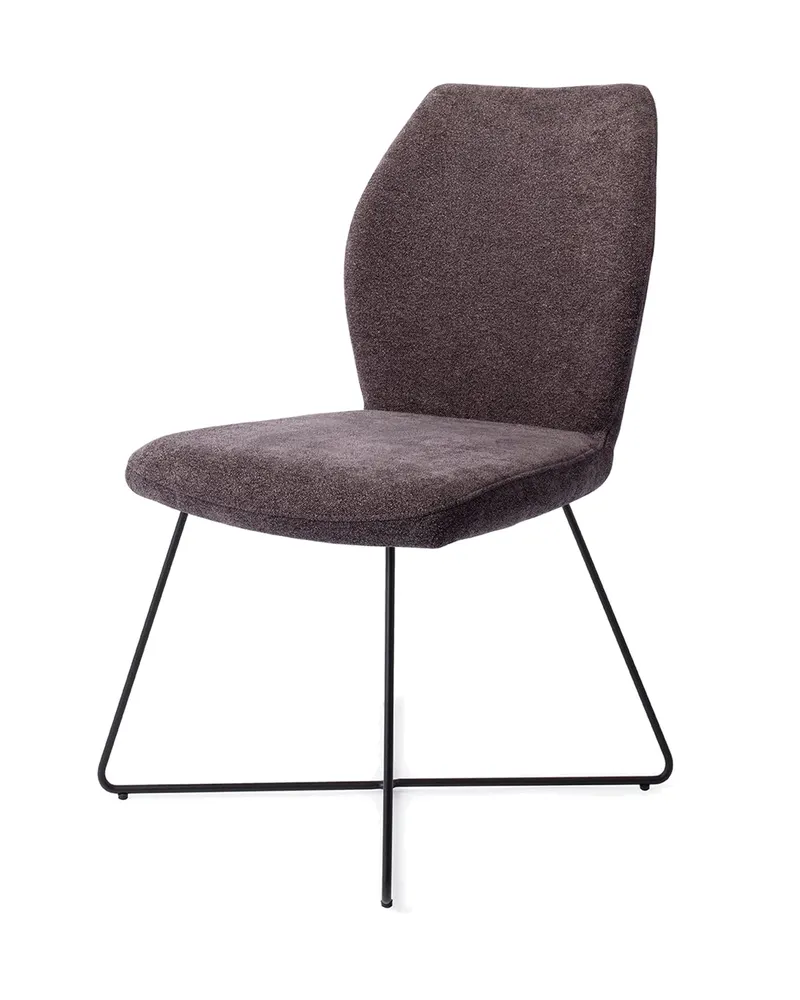 Ikata Esszimmerstuhl von Jesper Home in Almost Black, Cross, Schwarz, Ansicht 3