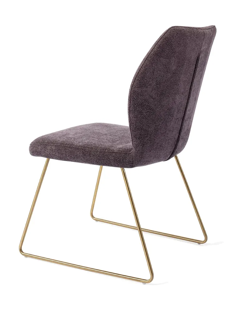 Ikata Esszimmerstuhl von Jesper Home in Almost Black, Slide, Gold, Ansicht 4