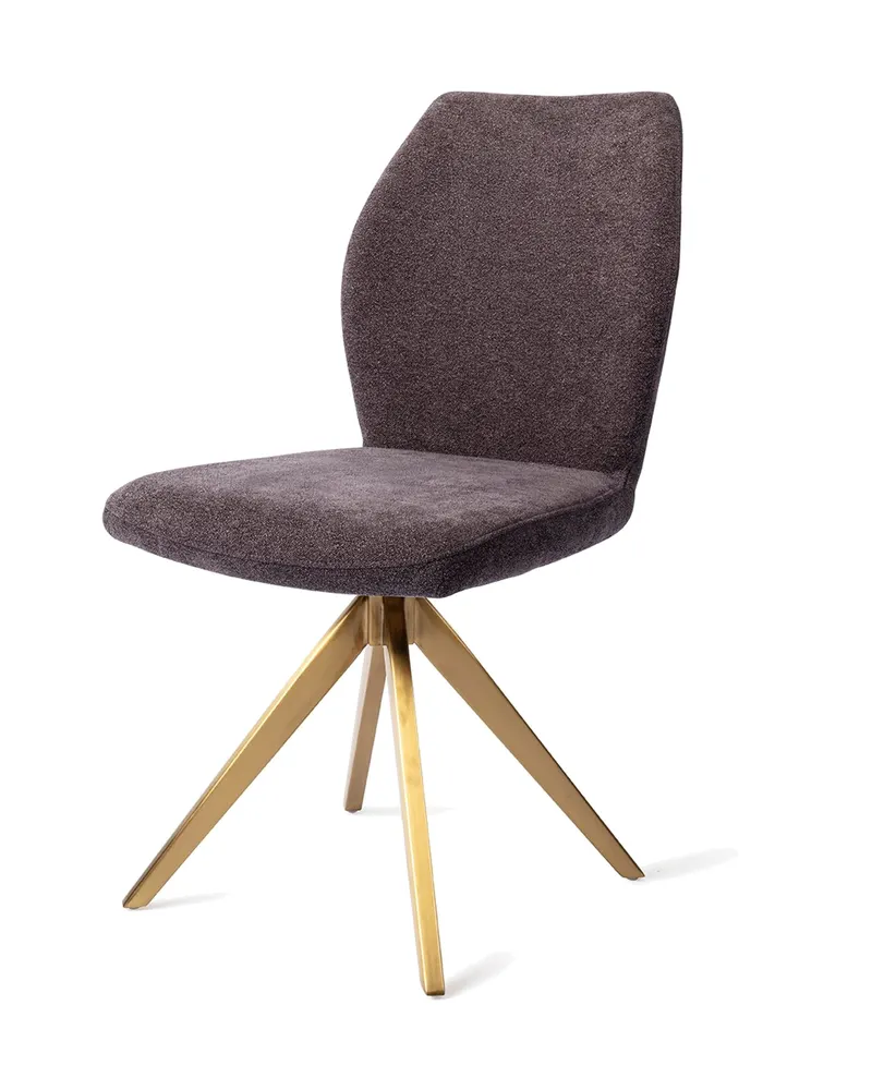 Ikata Esszimmerstuhl von Jesper Home in Almost Black, Turn, Gold, Ansicht 3