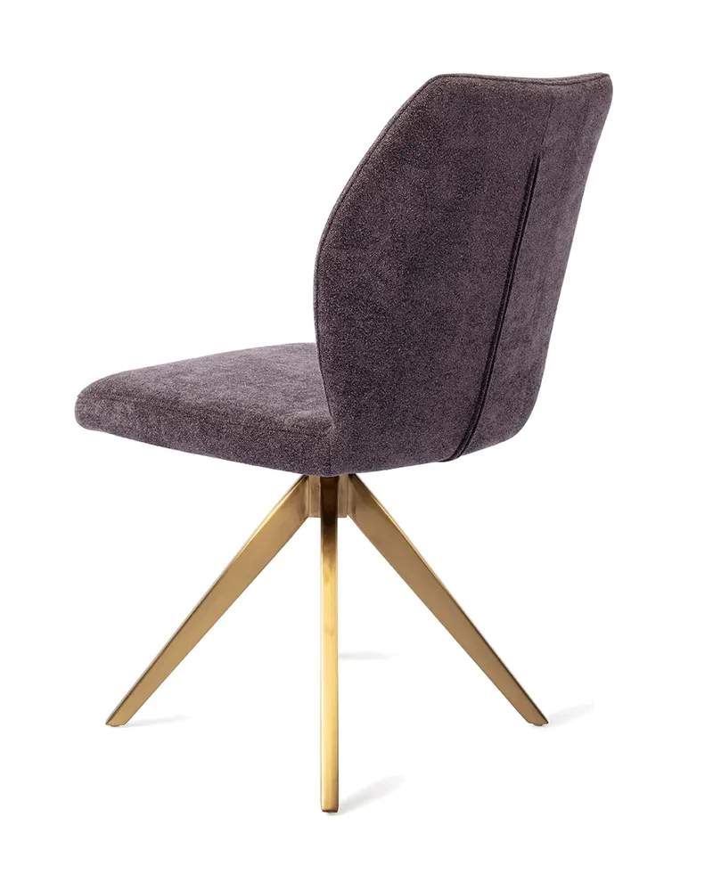 Ikata Esszimmerstuhl von Jesper Home in Almost Black, Turn, Gold, Ansicht 4