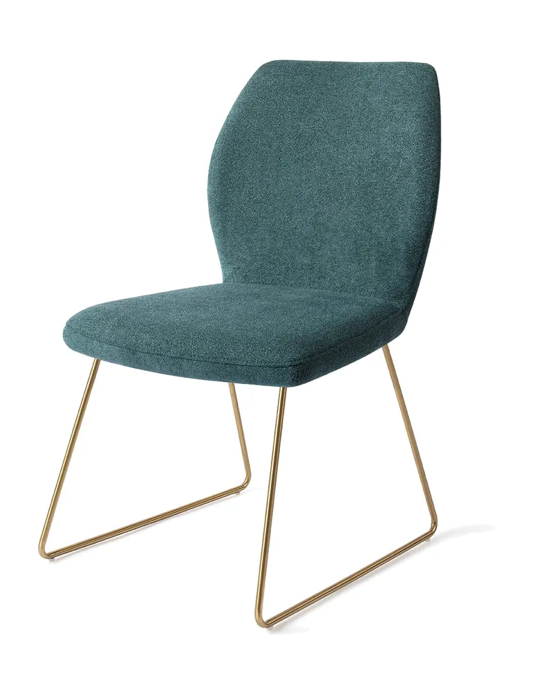 Ikata Esszimmerstuhl von Jesper Home in Merry Mermaid, Slide, Gold, Ansicht 3
