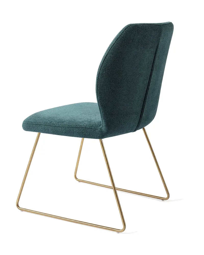 Ikata Esszimmerstuhl von Jesper Home in Merry Mermaid, Slide, Gold, Ansicht 4