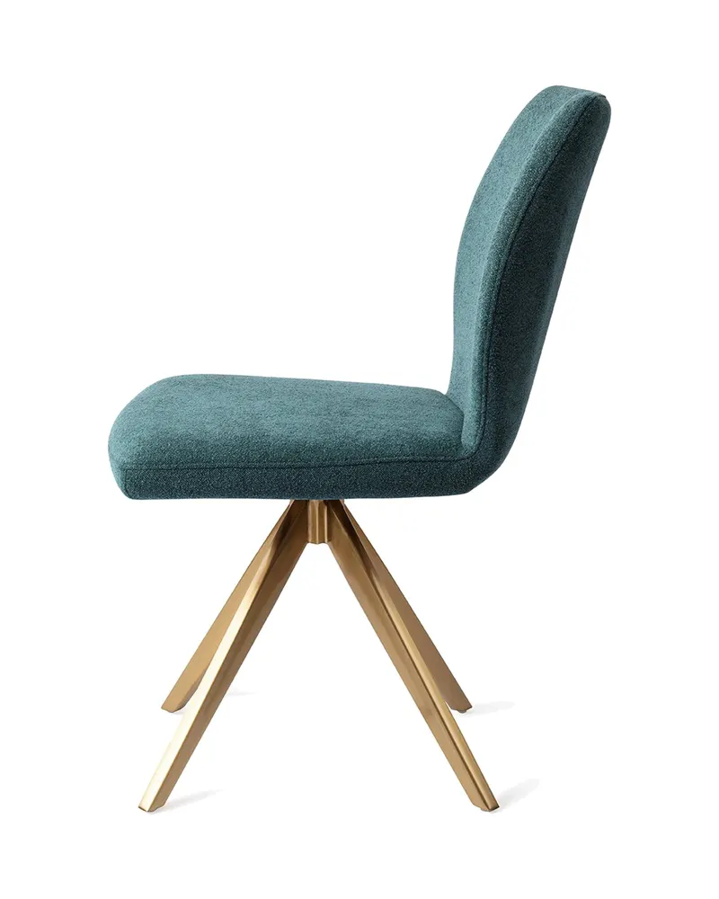 Ikata Esszimmerstuhl von Jesper Home in Merry Mermaid, Turn, Gold, Ansicht 2