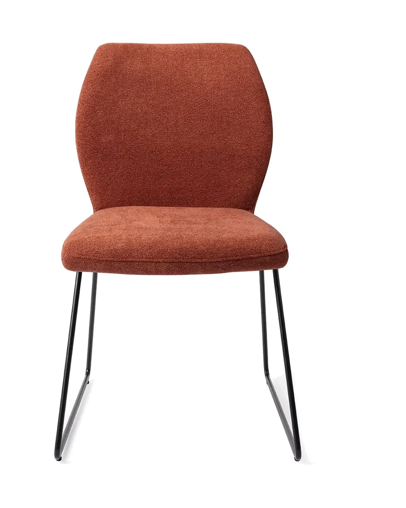 Ikata Esszimmerstuhl von Jesper Home in Cosy Copper, Slide, Schwarz, Ansicht 1