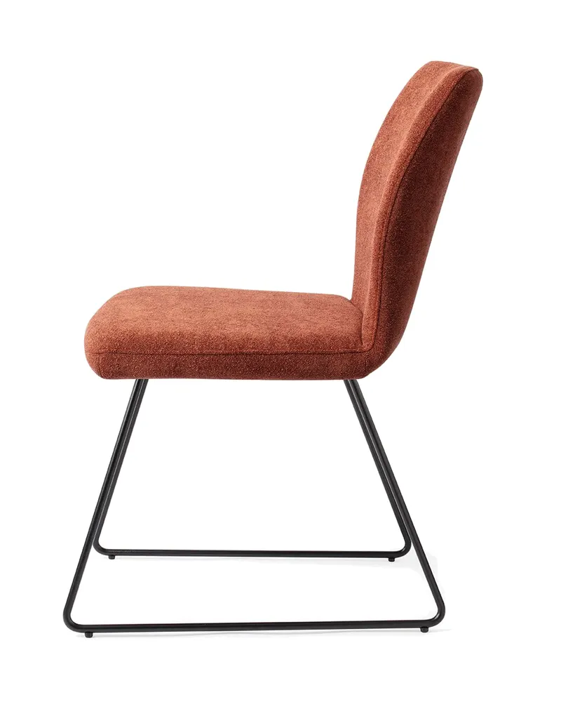 Ikata Esszimmerstuhl von Jesper Home in Cosy Copper, Slide, Schwarz, Ansicht 2