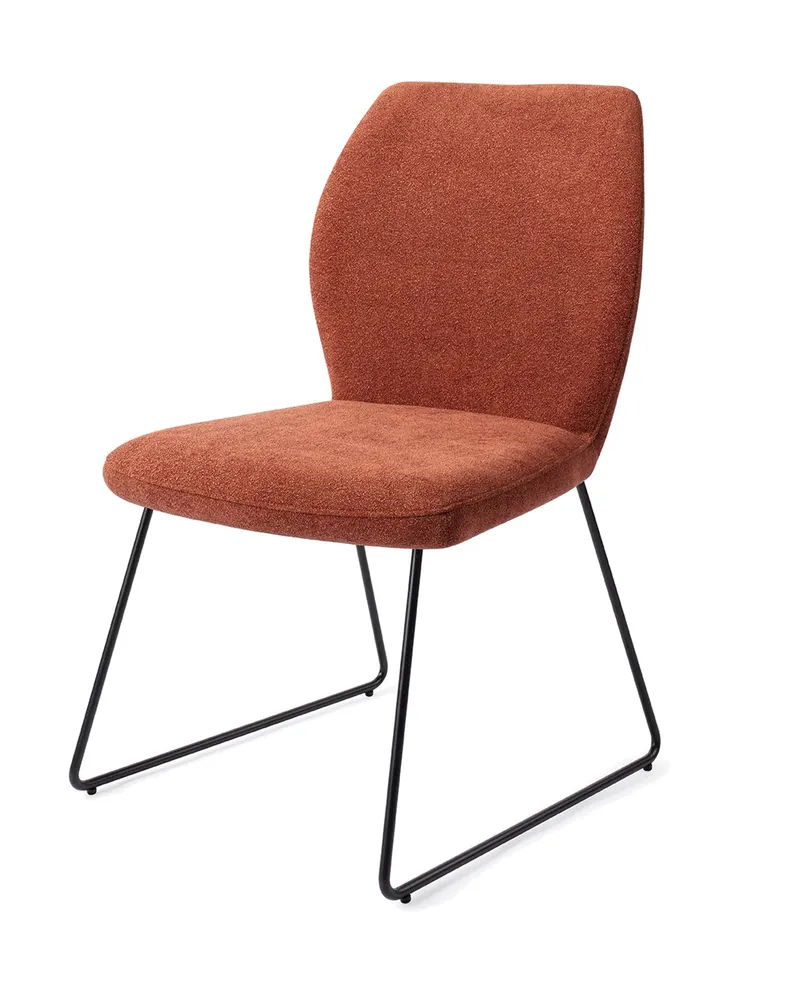 Ikata Esszimmerstuhl von Jesper Home in Cosy Copper, Slide, Schwarz, Ansicht 3