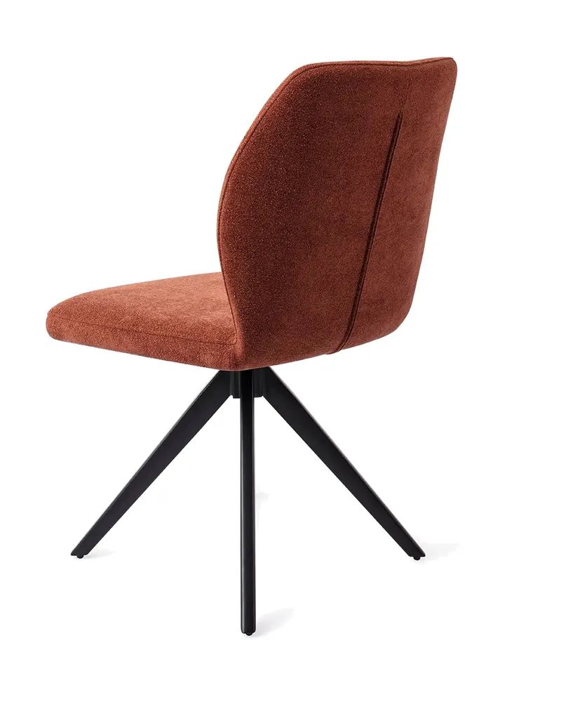 Ikata Esszimmerstuhl von Jesper Home in Cosy Copper, Turn, Schwarz, Ansicht 4
