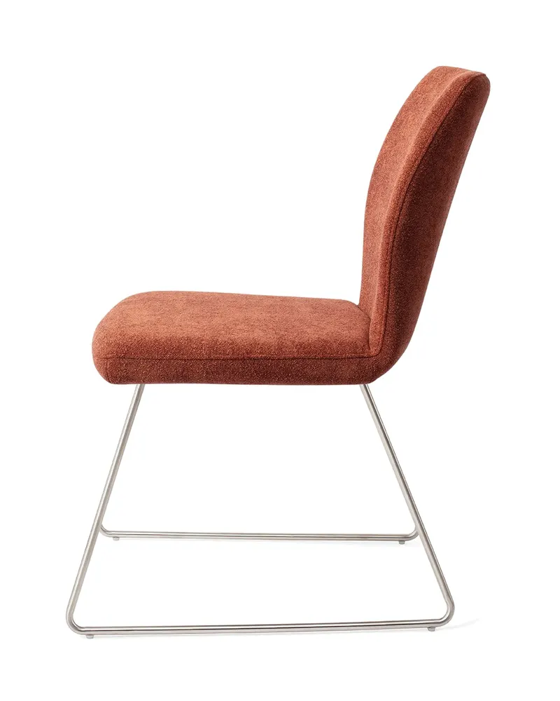 Ikata Esszimmerstuhl von Jesper Home in Cosy Copper, Slide, Edelstahl, Ansicht 2