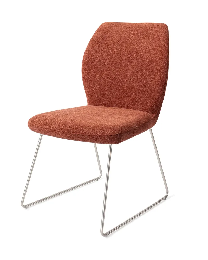 Ikata Esszimmerstuhl von Jesper Home in Cosy Copper, Slide, Edelstahl, Ansicht 3