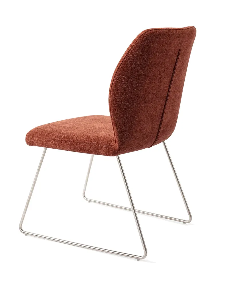 Ikata Esszimmerstuhl von Jesper Home in Cosy Copper, Slide, Edelstahl, Ansicht 4