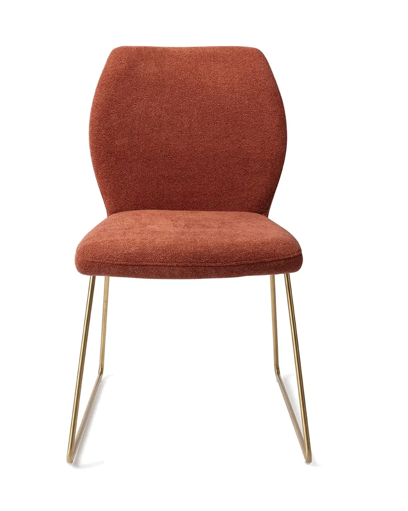 Ikata Esszimmerstuhl von Jesper Home in Cosy Copper, Slide, Gold, Ansicht 1