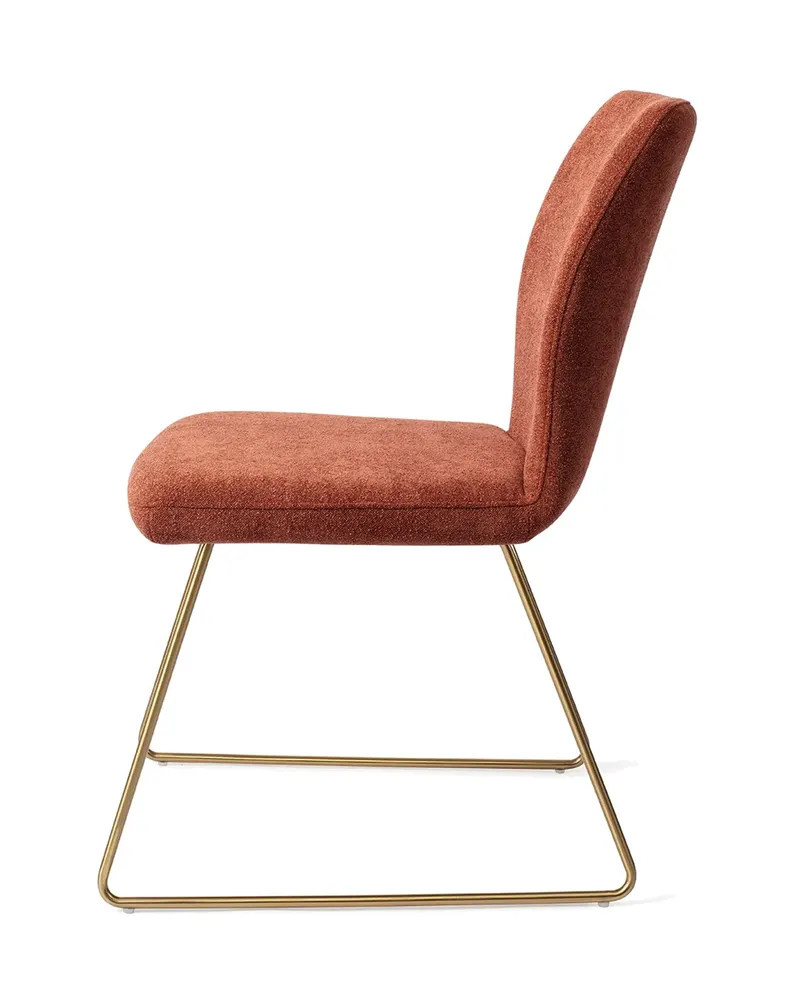 Ikata Esszimmerstuhl von Jesper Home in Cosy Copper, Slide, Gold, Ansicht 2