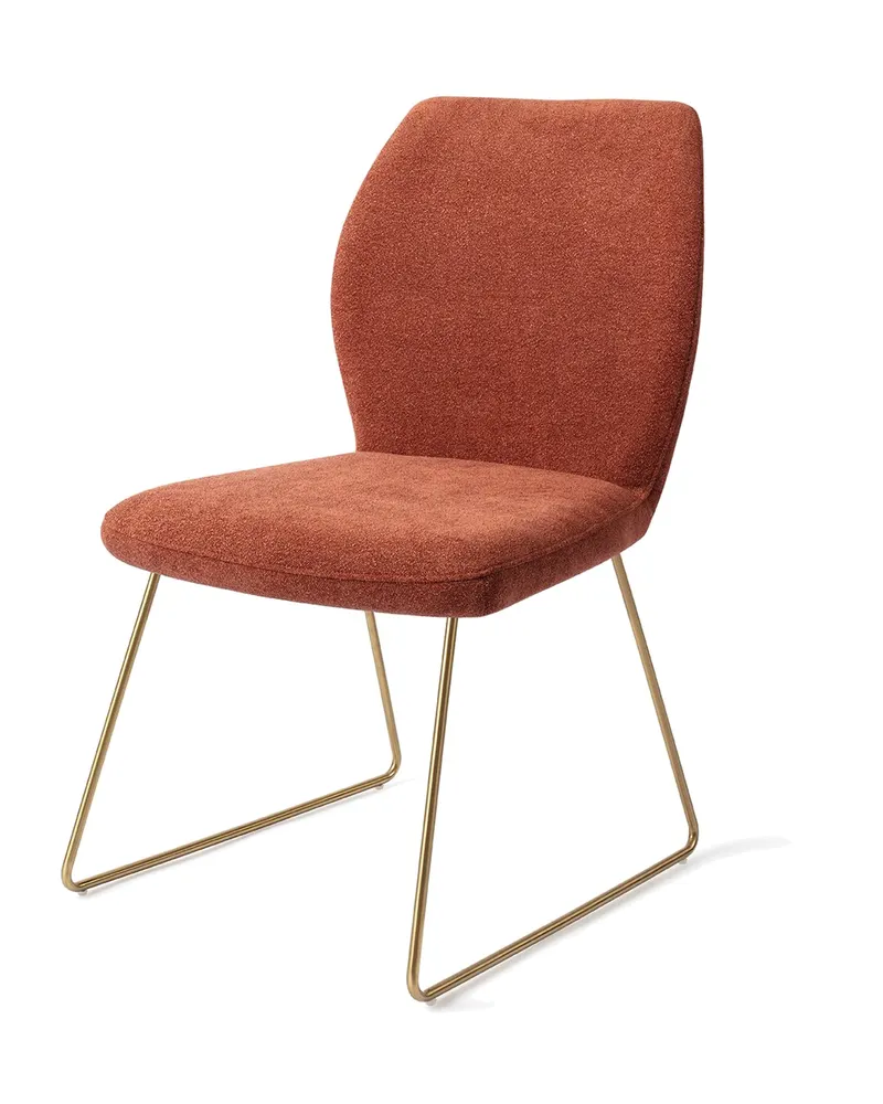 Ikata Esszimmerstuhl von Jesper Home in Cosy Copper, Slide, Gold, Ansicht 3