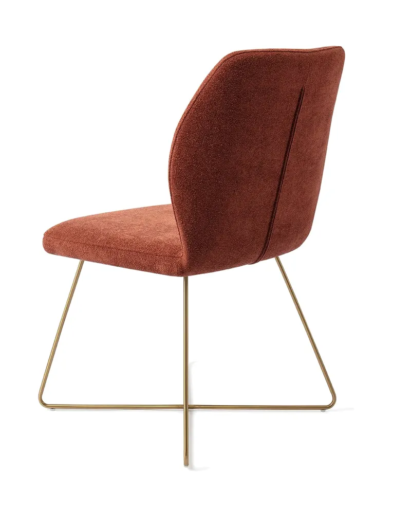 Ikata Esszimmerstuhl von Jesper Home in Cosy Copper, Cross, Gold, Ansicht 4