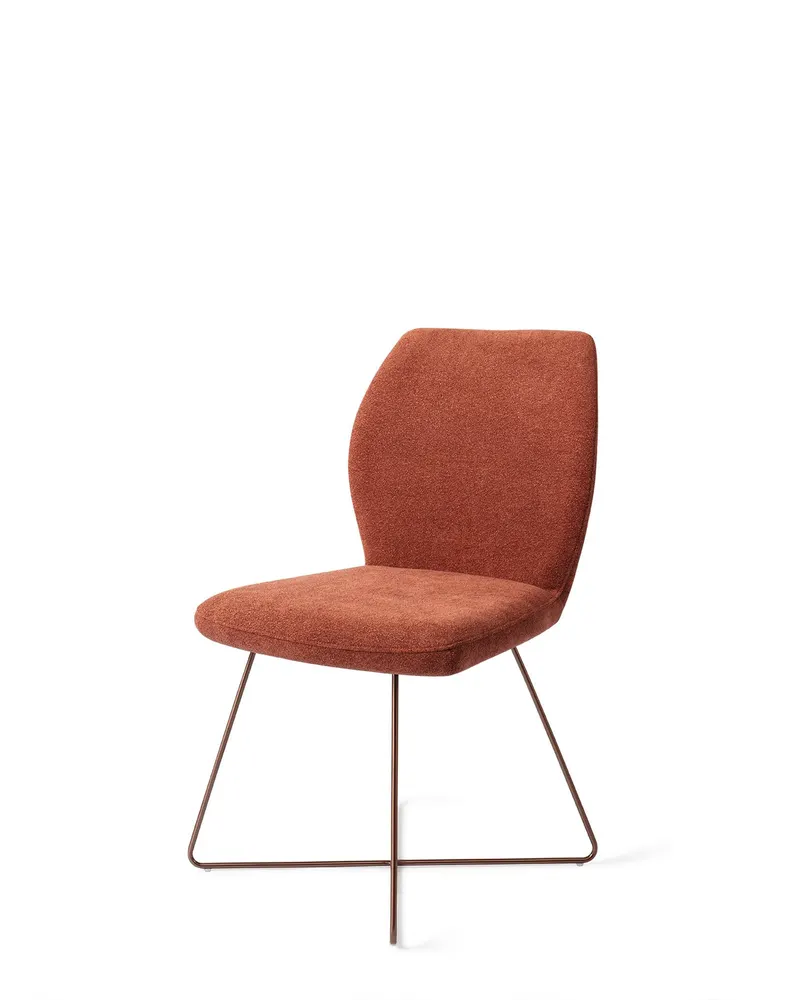 Ikata Esszimmerstuhl von Jesper Home in Cosy Copper, Cross, Roségold, Ansicht 3