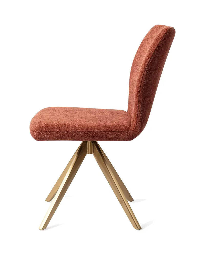 Ikata Esszimmerstuhl von Jesper Home in Cosy Copper, Turn, Gold, Ansicht 2
