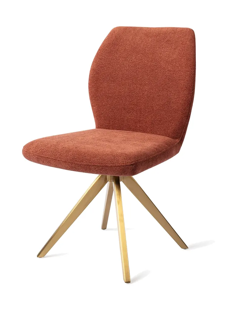 Ikata Esszimmerstuhl von Jesper Home in Cosy Copper, Turn, Gold, Ansicht 3