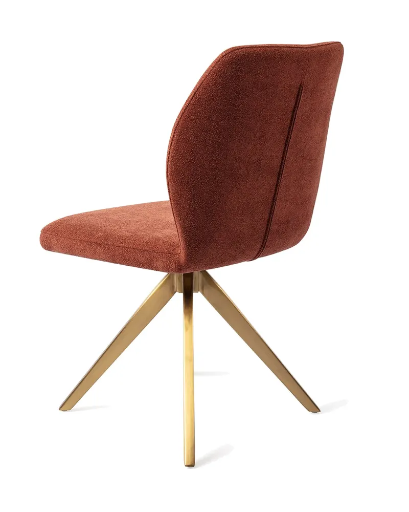 Ikata Esszimmerstuhl von Jesper Home in Cosy Copper, Turn, Gold, Ansicht 4