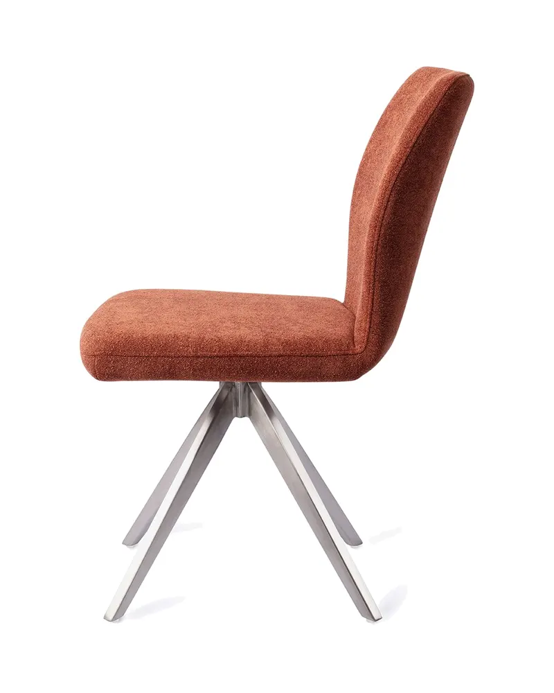 Ikata Esszimmerstuhl von Jesper Home in Cosy Copper, Turn, Edelstahl, Ansicht 2