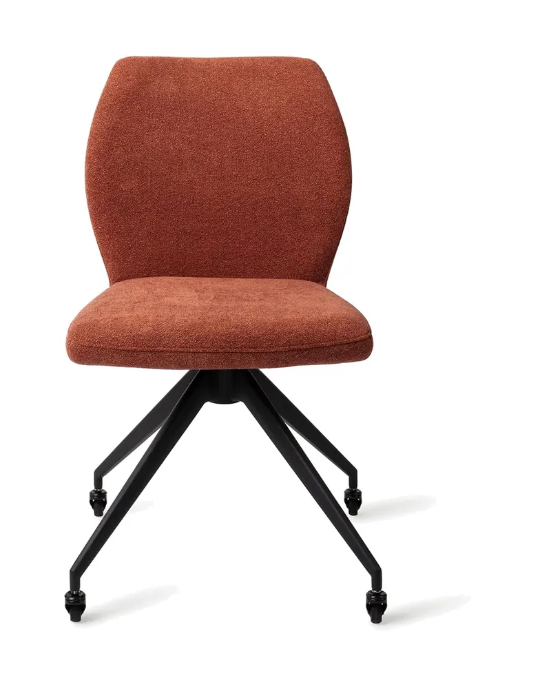 Ikata Esszimmerstuhl von Jesper Home in Cosy Copper, Glide, Schwarz, Ansicht 1