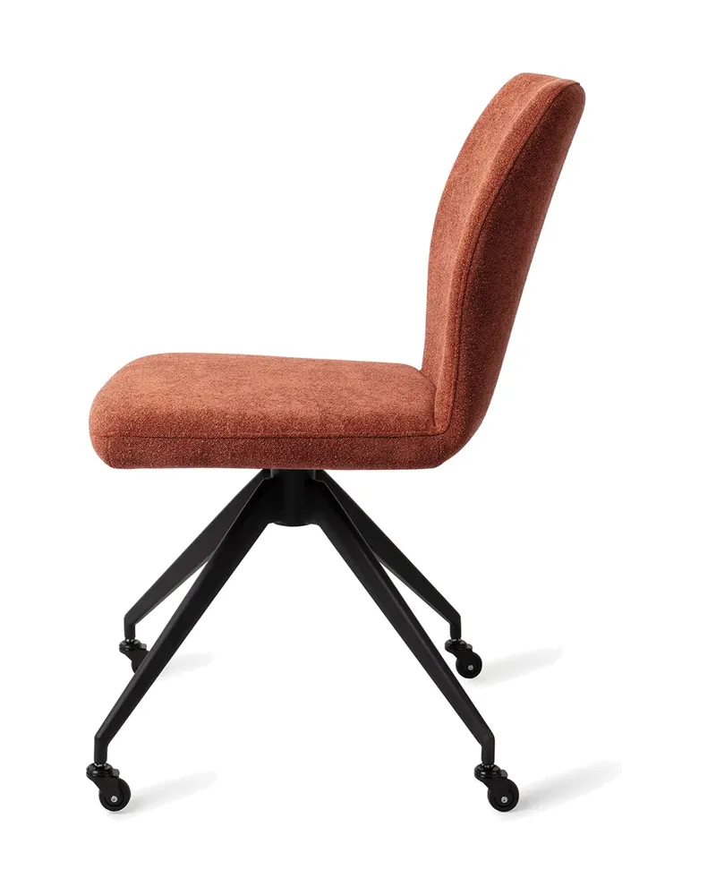 Ikata Esszimmerstuhl von Jesper Home in Cosy Copper, Glide, Schwarz, Ansicht 2