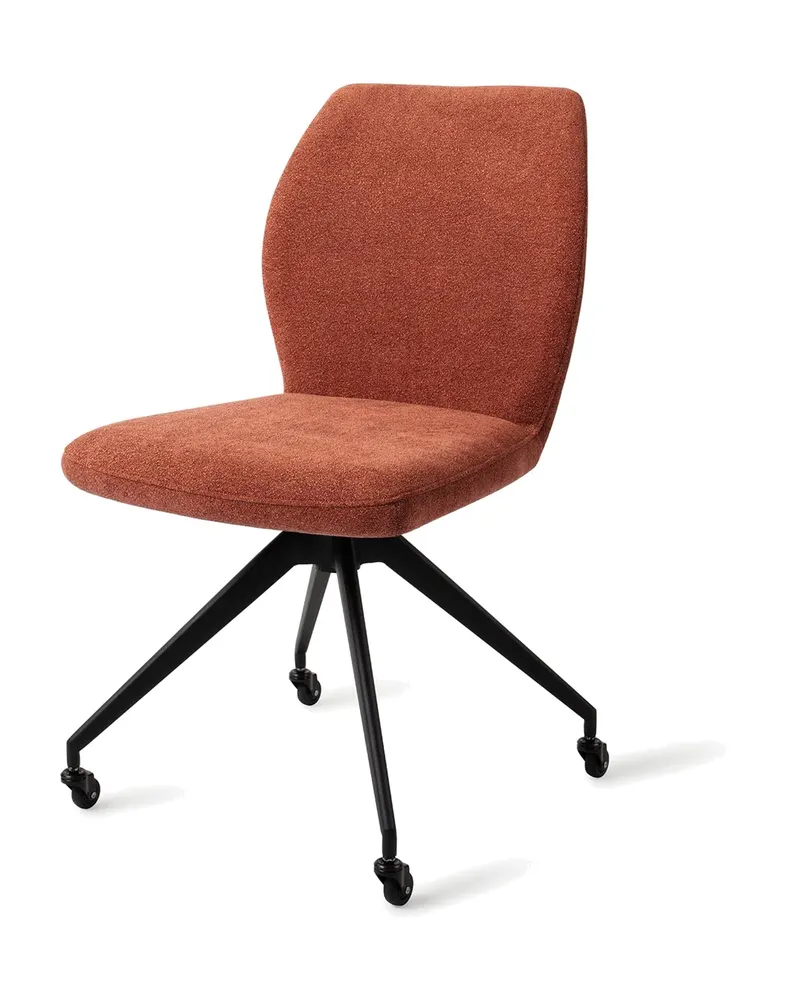 Ikata Esszimmerstuhl von Jesper Home in Cosy Copper, Glide, Schwarz, Ansicht 3
