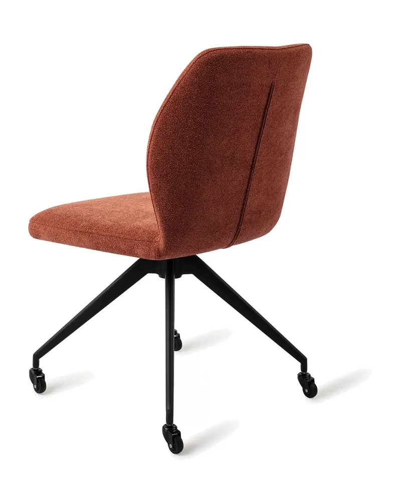 Ikata Esszimmerstuhl von Jesper Home in Cosy Copper, Glide, Schwarz, Ansicht 4