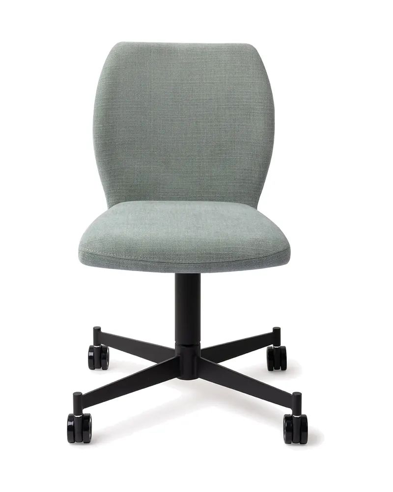 Ikata Esszimmerstuhl von Jesper Home in Breezy Blue, Caster, Schwarz, Ansicht 1