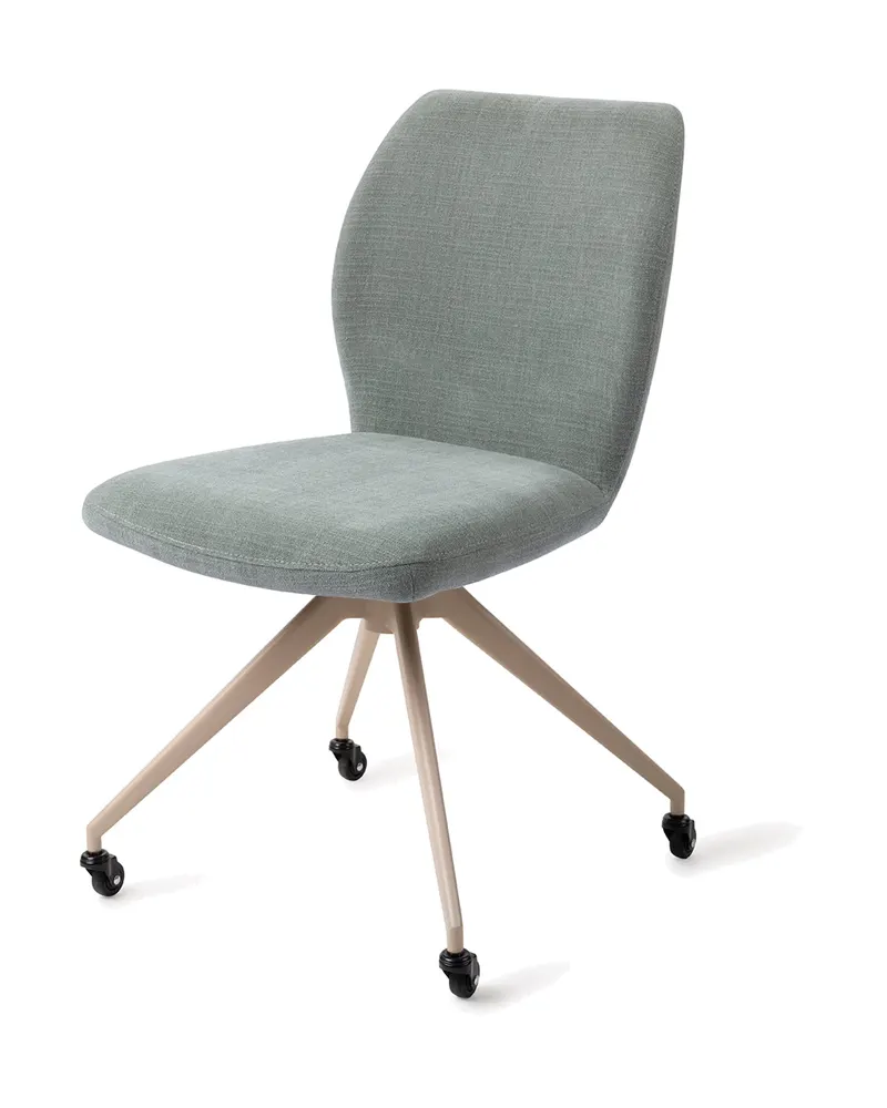 Ikata Esszimmerstuhl von Jesper Home in Breezy Blue, Glide, Beige, Ansicht 3