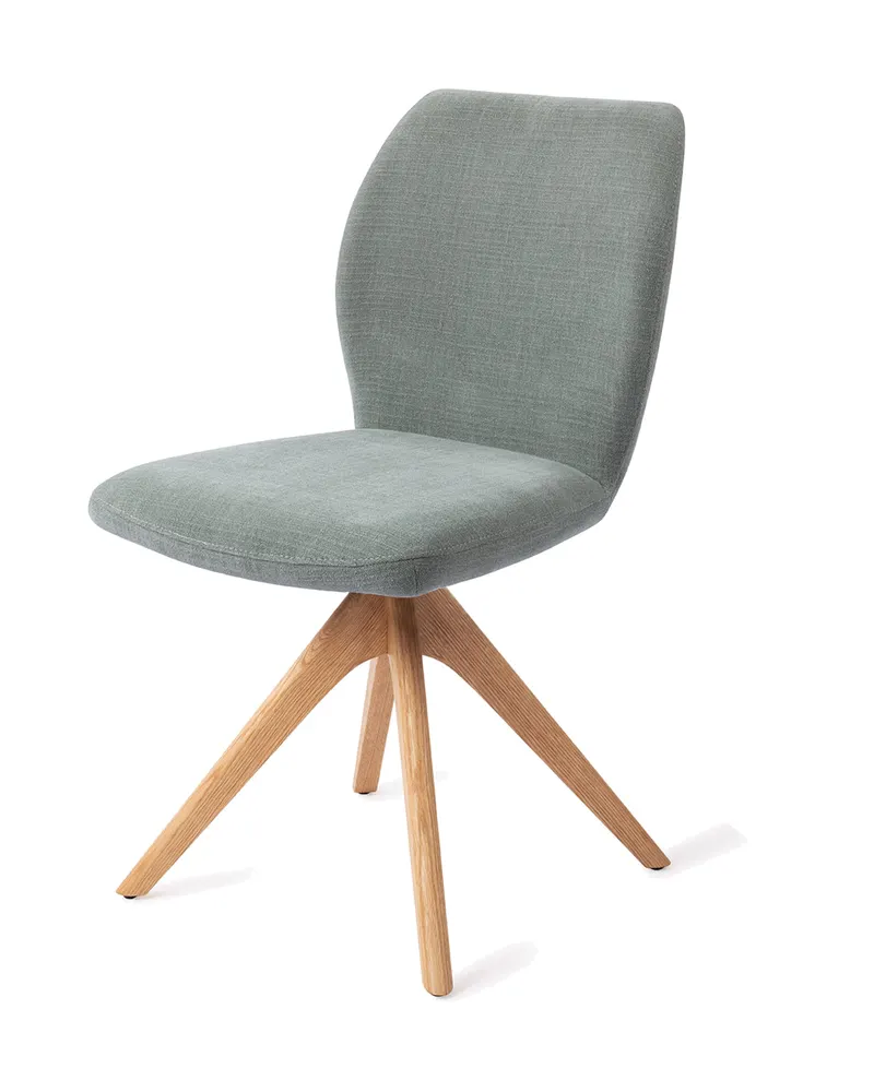 Ikata Esszimmerstuhl von Jesper Home in Breezy Blue, Revolve Oak, Natur, Ansicht 3