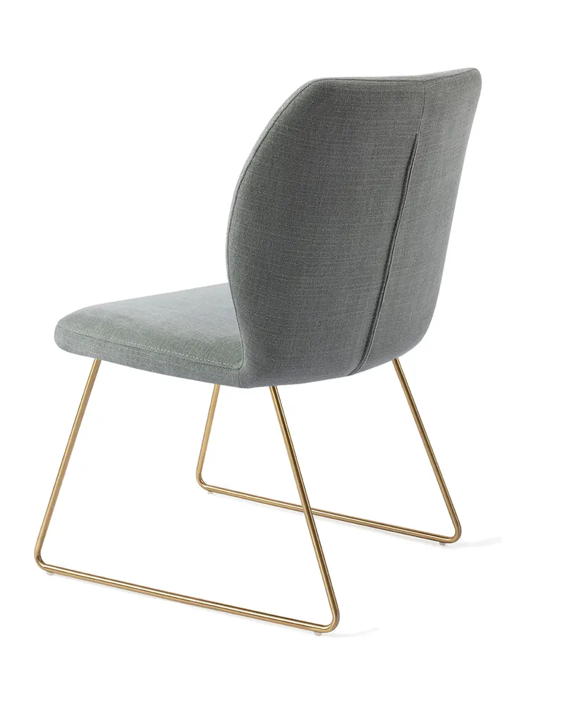 Ikata Esszimmerstuhl von Jesper Home in Breezy Blue, Slide, Gold, Ansicht 4