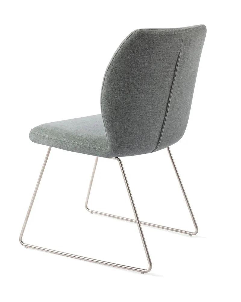 Ikata Esszimmerstuhl von Jesper Home in Breezy Blue, Slide, Edelstahl, Ansicht 4