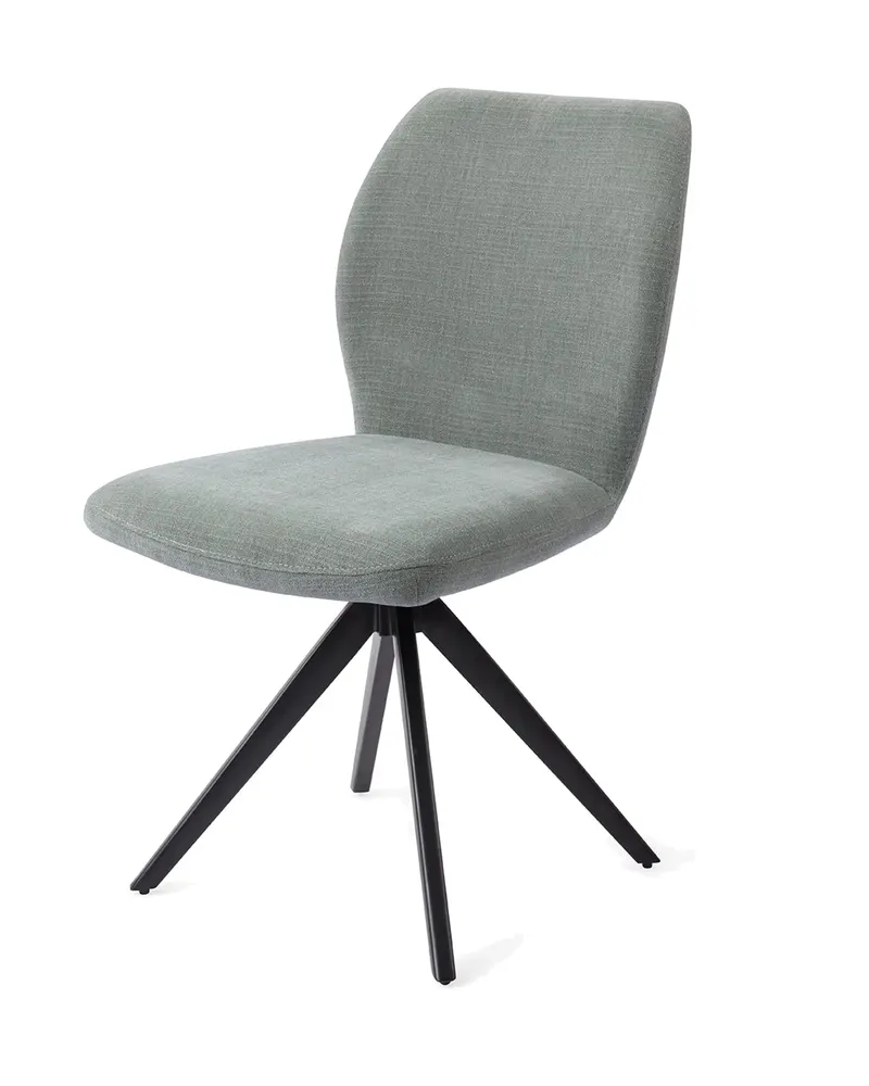 Ikata Esszimmerstuhl von Jesper Home in Breezy Blue, Turn, Schwarz, Ansicht 3