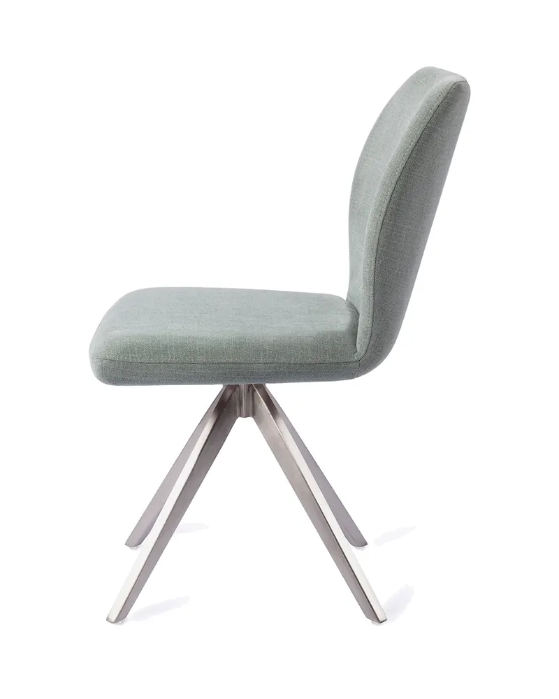 Ikata Esszimmerstuhl von Jesper Home in Breezy Blue, Turn, Edelstahl, Ansicht 2