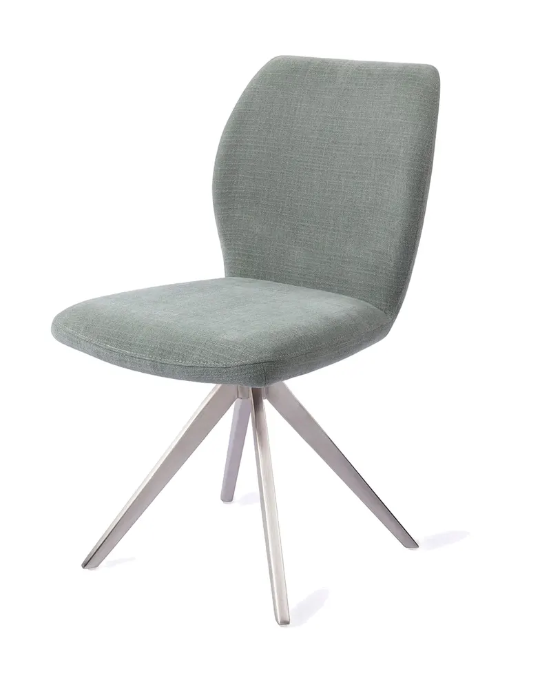 Ikata Esszimmerstuhl von Jesper Home in Breezy Blue, Turn, Edelstahl, Ansicht 3