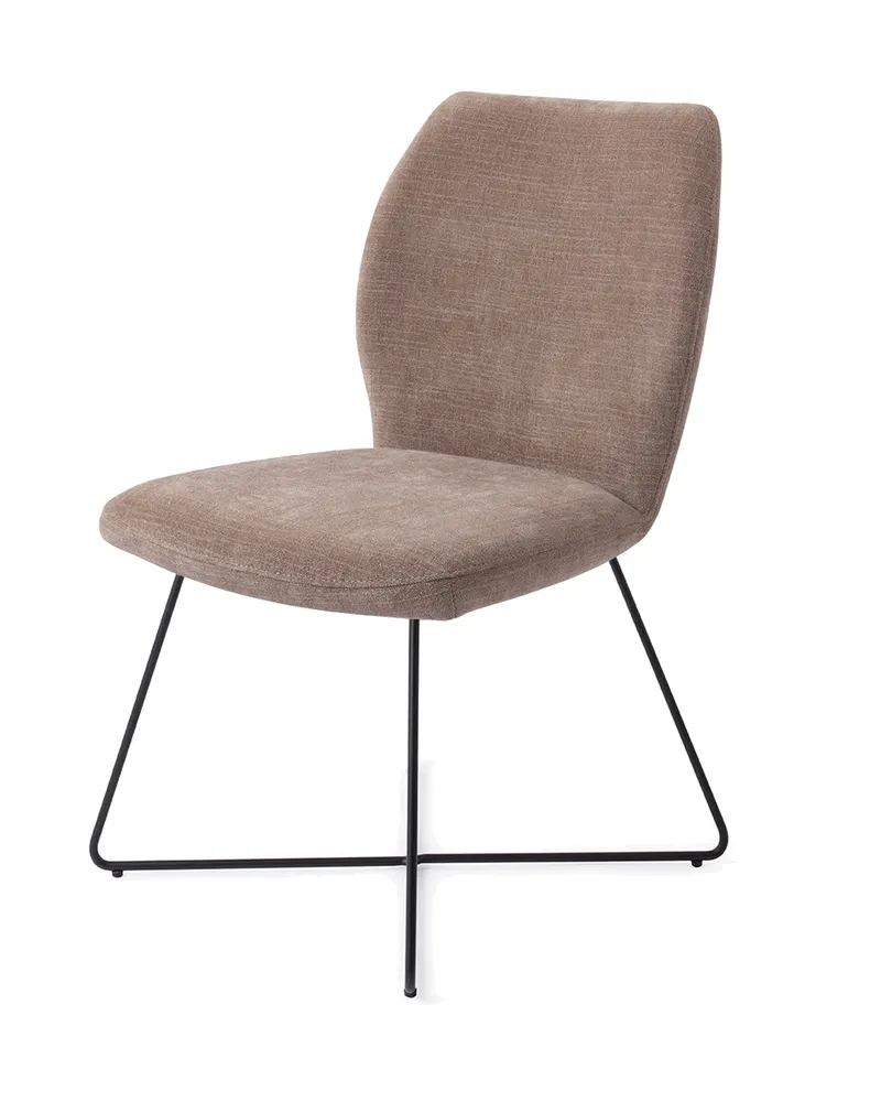 Ikata Esszimmerstuhl von Jesper Home in Mocha Mist, Cross, Schwarz, Ansicht 3