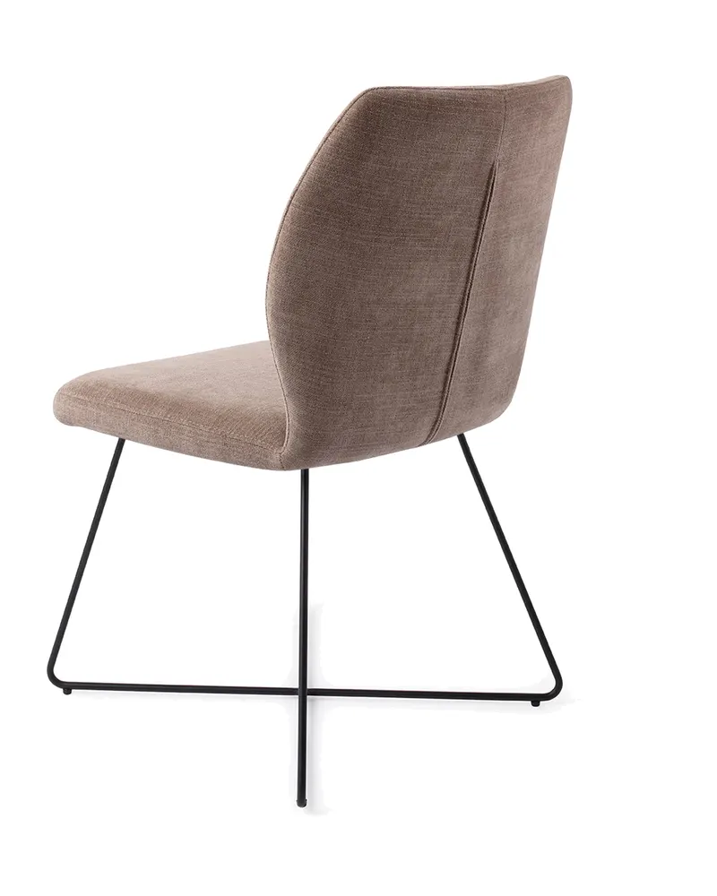 Ikata Esszimmerstuhl von Jesper Home in Mocha Mist, Cross, Schwarz, Ansicht 4