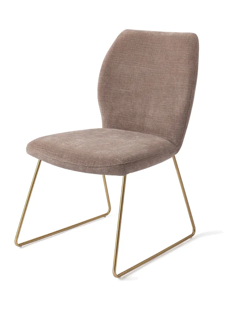 Ikata Esszimmerstuhl von Jesper Home in Mocha Mist, Slide, Gold, Ansicht 3