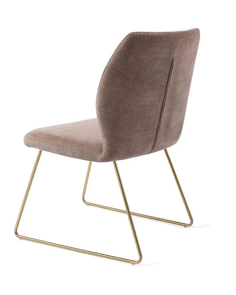 Ikata Esszimmerstuhl von Jesper Home in Mocha Mist, Slide, Gold, Ansicht 4
