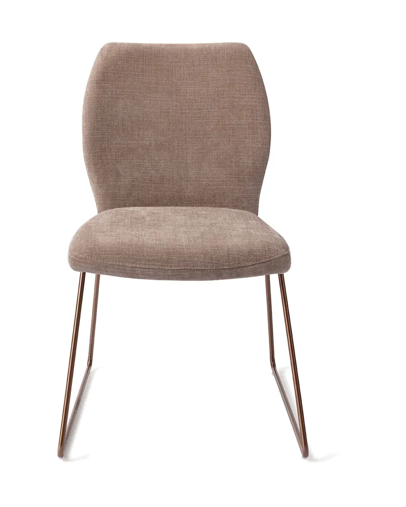 Ikata Esszimmerstuhl von Jesper Home in Mocha Mist, Slide, Roségold, Ansicht 1