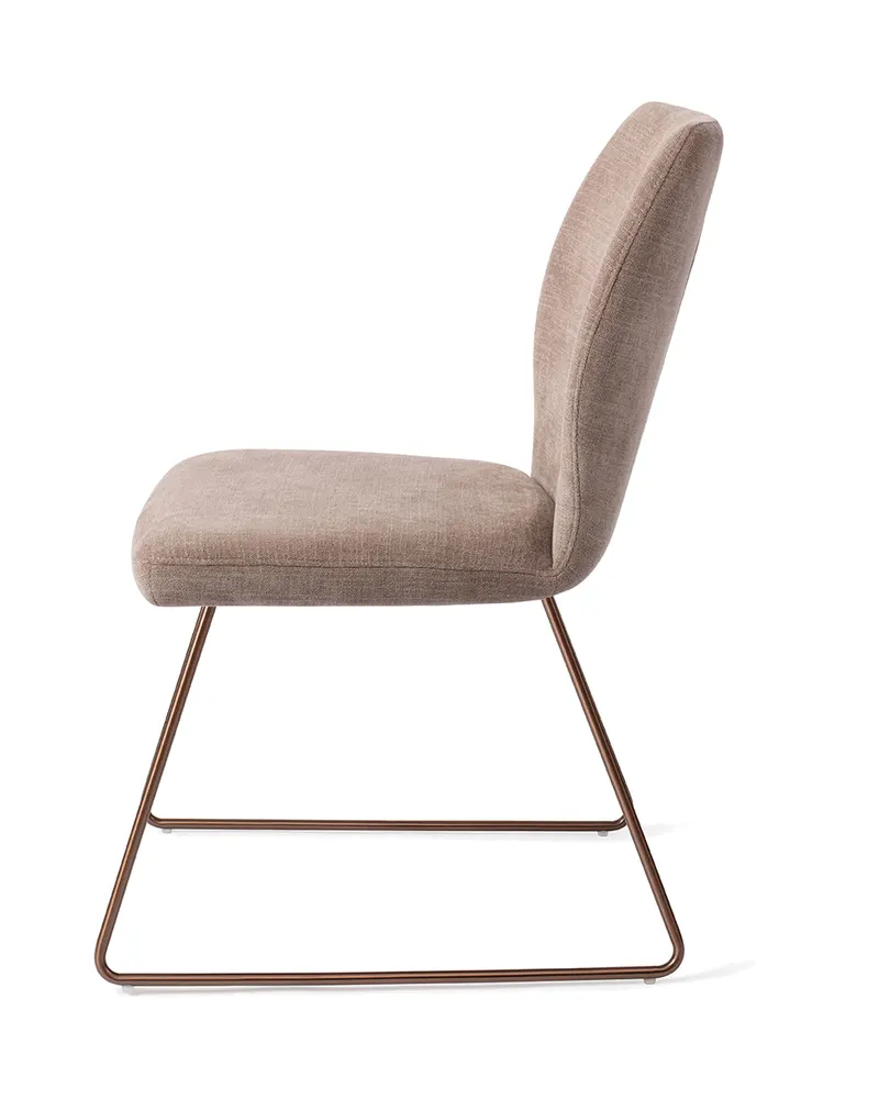 Ikata Esszimmerstuhl von Jesper Home in Mocha Mist, Slide, Roségold, Ansicht 2
