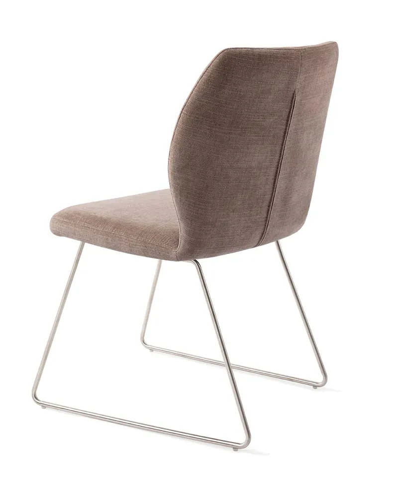 Ikata Esszimmerstuhl von Jesper Home in Mocha Mist, Slide, Edelstahl, Ansicht 4